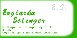 boglarka selinger business card